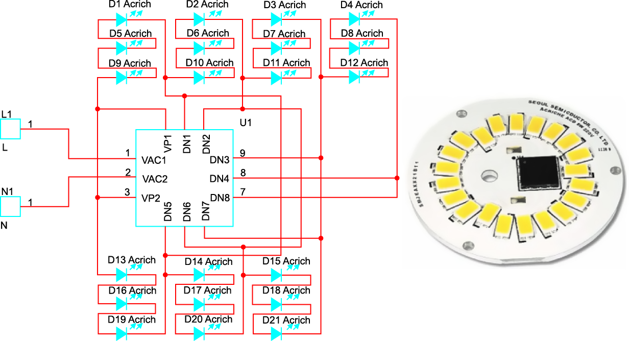 AC LED technology Acrich, LED 110V