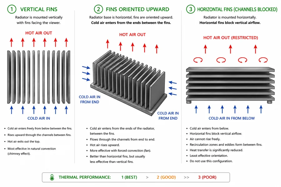 he Impact of Spatial Orientation on Electronic Heatsink Performance