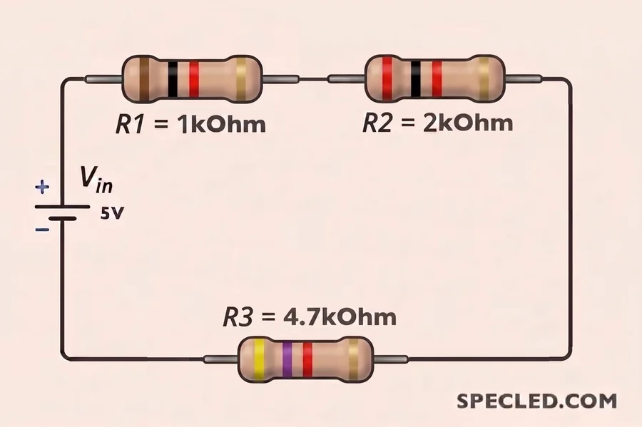 Calculating series resistor connection