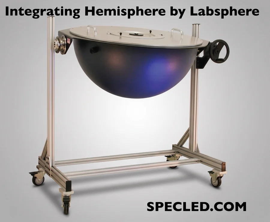 Integrating hemisphere for measuring LED light sources